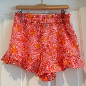 J Crew Pink Floral Shorts, Tie Elastic Waist, Size Small NWT 100% Cotton